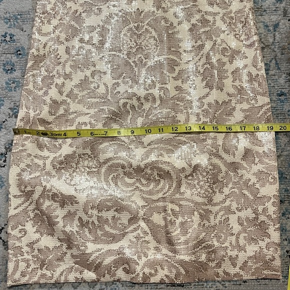 Lauren Ralph Lauren Champagne Sequin Floral Jacquard Dress - Picture 6 of 15